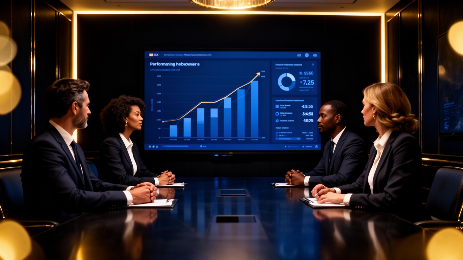 Reunião estratégica de marketing de alta performance